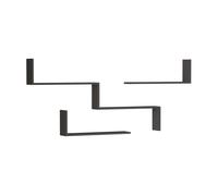 Set de 3 estanterías de pared vepinshul - antracita [en.casa]