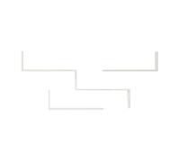 Set de 3 estanterías de pared vepinshul - blanco [en.casa]