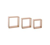 Set de 3 estantes Fixy de pared diseño cúbico Cambria