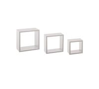 Set de 3 estantes Fixy de pared diseño cúbico White