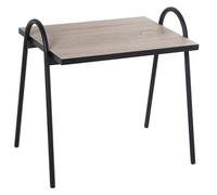 Set de 3 mesas auxiliares de Madera y Metal en Roble y Negro 38x48x41cm