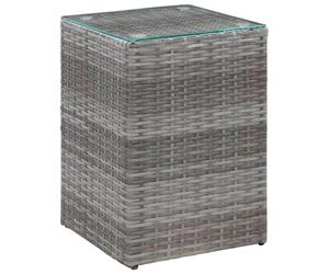 Set de 3 mesitas auxiliares de jardín palermo ratán sintético gris