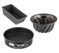 Set de 3 moldes mini para bizcochos: 15 cm, molde con bisagras de 16 cm y molde para kuglof de 18 cm, línea Zenker Special Mini