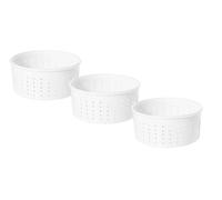 Set De 3 Moldes Queseros 15 x 7,2 - 1,2kg - Cestillos Para Caciotta, Camembert, Brie, Quesos Semiduros