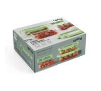 SET DE 3 RECIPIENTES HERMETICO 100% VIDRIO 527999 RECTANGULARES