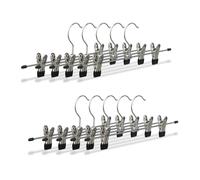 Set de 30 perchas pantalones, Colgadores metal, Ganchos falda