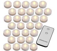 Set de 30 velas LED Blanco cálido con mando a distancia