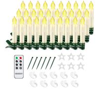 Set de 30 velas LED para árbol de navidad con accesorios