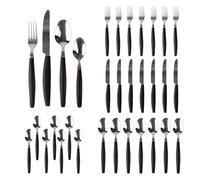 Set de 32 Pzs Cubiertos en acero inoxidable color Negro San Ignacio