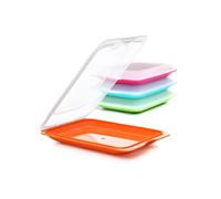 Set de 4/6 Unidades Porta Embutidos y Alimento Fresh, Libre de BPA, Reutilizables, Apilables, Apto Lavavajillas y Microondas