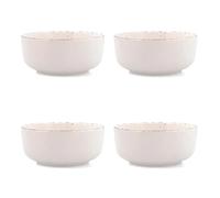 Set de 4 boles de cerámica de mesa Colección Duna Quid - Estilo Natural en Tonos Crema, Gris y Verde de 15cm - Apto para lavavajillas y microondas