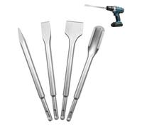 Set de 4 Cinceles SDS Plus, 14 x 250 mm Punta, Cincel Ancho, Plana, U y Ancha 40mm, Cinceles