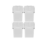 Set de 4 cubos de basura KEDEN SORTIBOX para reciclado, gris ceniza, volumen 4x25L