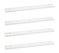 Set de 4 estantes repisa para cuadros de MDF blancos de 100 cm Lola Home