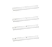 Set de 4 estantes repisa para cuadros de MDF blancos de 60 cm Lola Home