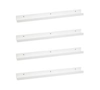 Set de 4 estantes repisa para cuadros de MDF blancos de 80 cm Lola Home