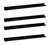 Set de 4 estantes repisa para cuadros de MDF negros de 100 cm Lola Home
