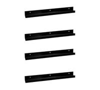 Set de 4 estantes repisa para cuadros de MDF negros de 60 cm Lola Home