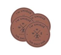 Set de 4 posavasos marrones Ø11cm Scalpers Home