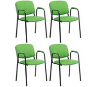 Set De 4 Sillas Apilables Ken Pro De Piel Sintética Simil Cuero Verde 55x53x79 Cm Clp