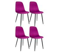 Set de 4 sillas de comedor maryam terciopelo lila 54x45x88 cm