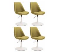 Set de 4 sillas de comedor maverick en tela verde 57x48x76 cm