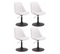 Set de 4 sillas Lounge Maverick en polipiel Blanco,Negro