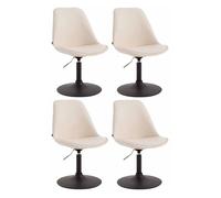 Set de 4 sillas Lounge Maverick en polipiel Crema,Negro