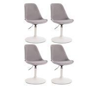 Set de 4 sillas lounge maverick en terciopelo gris 57x48x76 cm