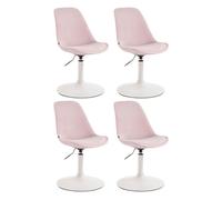 Set de 4 sillas lounge maverick en terciopelo rosado 57x48x76 cm