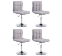 Set de 4 sillas lounger palma en tela gris 49x44x74 cm