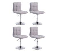 Set de 4 sillas lounger palma en tela gris 49x44x74 cm