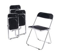 Set de 4 sillas plegables pornainen 74x46x47cm negro [en.casa]