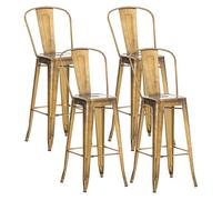 Set de 4 taburetes metálicos aiden 115x44x52 cm