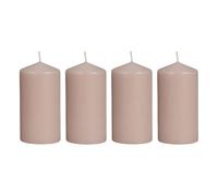 Set de 4 Velas de cera en color Arena Ø5x10cm y 25h de combustión