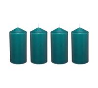 Set de 4 Velas de cera en color Petróleo Ø5x10cm y 25h de combustión