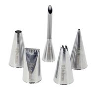 Set de 5 Boquillas de Acero Inoxidable De Buyer para Decoración y Relleno de Pasteles, Compatible con Mangas Pasteleras
