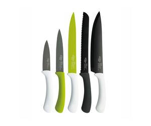 Set de 5 cuchillos san ignacio, acero inoxidable, verde