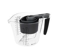 Set de 5 Piezas para Medir MasterClass KitchenCraft - Ideal para Ingredientes Húmedos y Secos, con Jarra de 1 L y Medidas Apilables