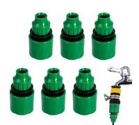 Set de 6 conectores de manguera 8/12 mm - Adaptador de sistema de riego por goteo Micro Drip, conector de manguera de jardín, adaptador de manguera conector rápido para manguera goteo y sistema de