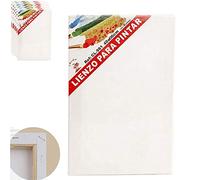 Set de 6 Lienzos de Algodón 280g/m² para Pintura Acrílico, Óleo y Acuarela - Telas Blancas sin Ácidos con Bastidor de Madera (40X60)