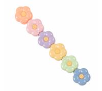 Set de 6 marcadores con flores multicolor
