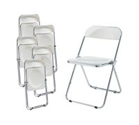 Set de 6 sillas plegables pornainen 74x46x47cm blanco [en.casa]