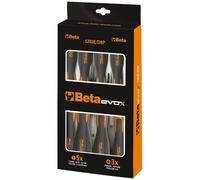 Beta Tools Juego de destornilladores 1203E/D8P EVOX – 8 piezas en forma de cruz y ranurados