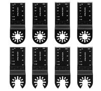 Set de 8 hojas para sierra multiherramienta - Hojas de 34 mm de alta calidad para madera, plástico y metal blando, compatibles con Bosch, Dremel, Fein y otros multiherramientas. 4 tipos incluidos