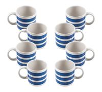 Set de 8 tazas rayas 36 erámica mediterranean Scalpers Home