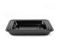 Set de Asado Russell Hobbs Everyday de 3 Piezas - Bandejas de Asar Apilables, Revestimiento Antiadherente ILAG, Acero al Carbono, Apto para Lavavajillas, Garantía de 5 Años, Negro