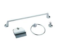Set de baño Sanabria (4 pzs., Cromo, Brillante)