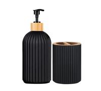 Set De Baño Set de artículos tocador for baño, contenedor, dispensador jabón Manos, Soporte for Cepillo Dientes y Caja Bolas algodón, tarros boticario Decorativos(Color9)