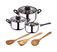 Set de baterías de cocina toledo 5pc aptas para inducción+ set 3pcs utensilios de cocina acacia smart masterpro